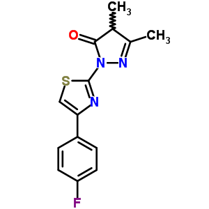 2-[4-(4-Fluorophenyl)-1,3-thiazol-2-yl]-4,5-dimethyl-4h-pyrazol-3-one Structure,5844-18-8Structure