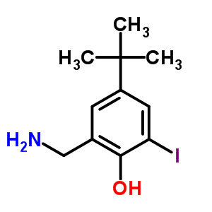 2-(氨基甲基)-4-叔丁基-6-碘苯酚结构式_58456-91-0结构式