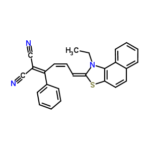 2-[4-(1-Ethylnaphtho[1,2-d]thiazol-2(1h)-ylidene)-1-phenyl-2-butenylidene]propanedinitrile Structure,58471-77-5Structure