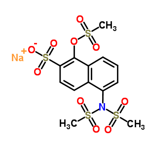 5-[N,N-双(甲基磺酰基)氨基]-1-甲基磺酰氧基-2-萘磺酸钠结构式_58596-06-8结构式