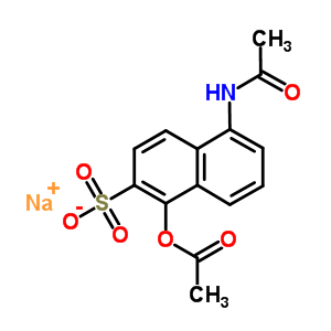 1-乙酰氧基-5-乙酰基氨基-2-萘磺酸钠结构式_58596-10-4结构式