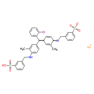 Sodium 3-[({4-[(2-chlorophenyl){3-methyl-4-[(3-sulfobenzyl)amino]phenyl}methylene]-2-methyl-2,5-cyclohexadien-1-ylidene}amino)methyl]benzenesulfonate Structure,5863-49-0Structure