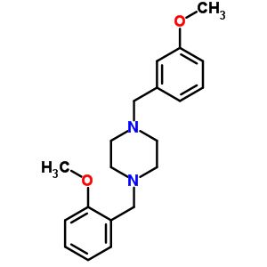 1-[(2-Methoxyphenyl)methyl]-4-[(3-methoxyphenyl)methyl]piperazine Structure,5863-52-5Structure