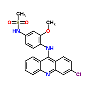 N-[3-甲氧基-4-[(3-氯吖啶-9-基)氨基]苯基]甲烷磺酰胺结构式_58658-30-3结构式