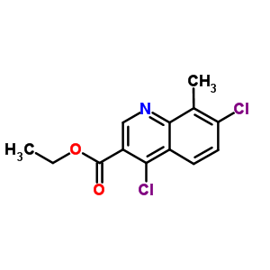 4,7-Dichloro-8-methylquinoline-3-carboxylic ethyl ester Structure,58666-08-3Structure
