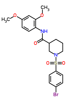 1-(4-Bromophenyl)sulfonyl-n-(2,4-dimethoxyphenyl)piperidine-3-carboxamide Structure,5869-54-5Structure