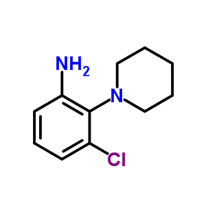 3-氯-2-哌啶-1-基苯胺双盐酸盐结构式_58785-06-1结构式
