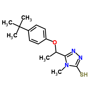 5-[1-(4-Tert-butylphenoxy)ethyl]-4-methyl-4H-1,2,4-triazole-3-thiol Structure,588673-43-2Structure