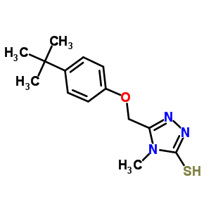 5-[(4-Tert-butylphenoxy)methyl]-4-methyl-4H-1,2,4-triazole-3-thiol Structure,588673-50-1Structure