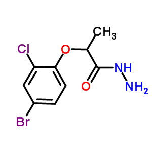 2-(4-溴-2-氯苯氧基)丙酰肼结构式_588679-51-0结构式