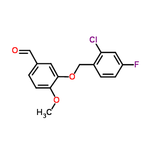 3-[(2-氯-4-氟苄基)氧基]-4-甲氧基苯甲醛结构式_588681-50-9结构式