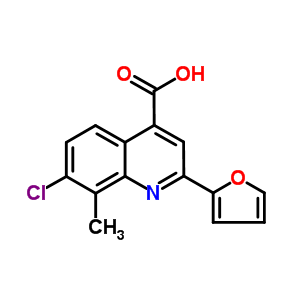 7-氯-2-(2-呋喃基)-8-甲基喹啉-4-羧酸结构式_588696-22-4结构式