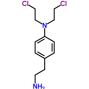 P-(双(2-氯乙基)氨基)苯乙胺结构式_58880-18-5结构式