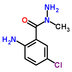 1-(2-氨基-5-氯苯甲酰基)-1-甲基肼结构式_59169-70-9结构式