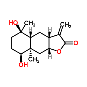(3Ar,4aα,9aα)-3a,4,4a,5,6,7,8,8a,9,9a-decahydro-5α,8α-dihydroxy-5,8aβ-dimethyl-3-methylenenaphtho[2,3-b]furan-2(3h)-one Structure,5945-43-7Structure