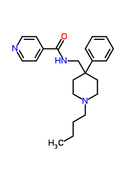 1-Butyl-4-phenyl-4-isonicotinoylaminoethylpiperidine Structure,59455-24-2Structure