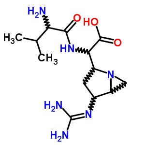 2-[(2-氨基-3-甲基-丁酰基)氨基]-2-(4-胍基-1-氮杂双环[3.1.0]己烷-2-基)乙酸结构式_59458-27-4结构式