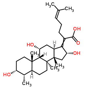 6-Methyl-2-[(3alpha,4alpha,5alpha,8alpha,9beta,11alpha,13alpha,14beta,16alpha)-3,11,16-trihydroxy-4,8,10,14-tetramethylgonan-17-ylidene]-5-heptenoic acid Structure,5951-83-7Structure
