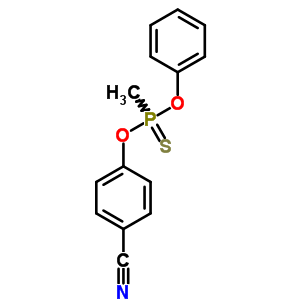 Methylphosphonothioic acid o-(4-cyanophenyl)o-phenyl ester Structure,5954-90-5Structure
