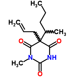 5-烯丙基-1-甲基-5-(1-甲基丁基)-2,4,6(1H,3H,5H)-嘧啶三酮结构式_59547-54-5结构式