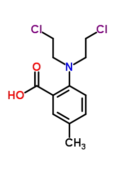 6-[Bis(2-chloroethyl)amino]-m-toluic acid Structure,5977-34-4Structure
