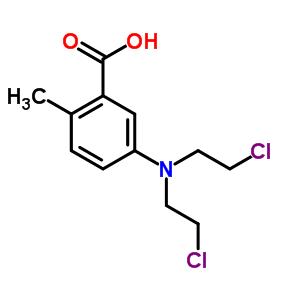 5-[Bis(2-chloroethyl)amino]-2-methyl-benzoic acid Structure,5977-36-6Structure