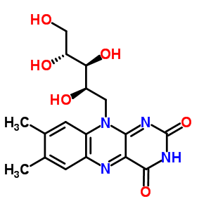 1-Deoxy-1-(7,8-dimethyl-2,4-dioxo-3,4-dihydrobenzo[g]pteridin-10(2h)-yl)-d-arabinitol Structure,5978-87-0Structure