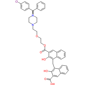 Hydroxyzine pamoate (ester) Structure,5978-92-7Structure