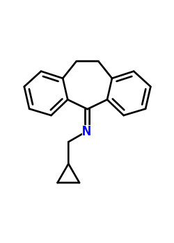 N-环丙基甲基-10,11-二氢-5H-二苯并-(a,d)-环庚烯-5-亚胺结构式_59864-46-9结构式