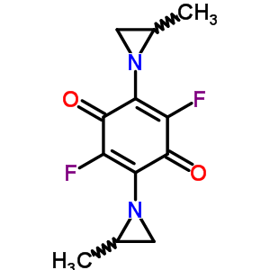 2,5-Cyclohexadiene-1,4-dione, 2,5-difluoro-3, 6-bis(2-methyl-1-aziridinyl)- Structure,59886-39-4Structure