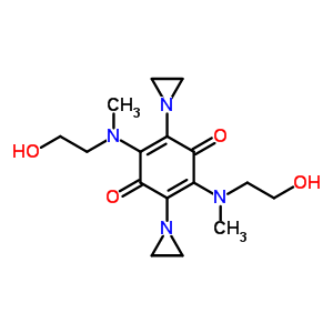 2,5-Diaziridin-1-yl-3,6-bis(2-hydroxyethyl-methyl-amino)cyclohexa-2,5-diene-1,4-dione Structure,59886-46-3Structure
