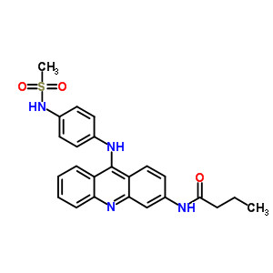 N-[4-[(3-丁基氨基-9-吖啶yl)氨基]苯基]甲烷磺酰胺结构式_59988-08-8结构式