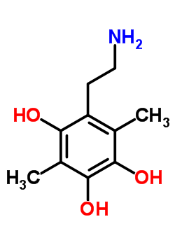 5-(2-氨基乙基)-3,6-二甲基-1,2,4-苯三醇结构式_60059-12-3结构式
