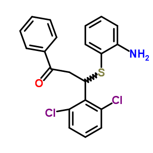 3-[(2-氨基苯基)硫代]-3-(2,6-二氯苯基)-1-苯基-1-丙酮结构式_60246-72-2结构式