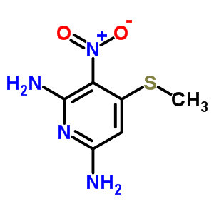4-(甲基硫代)-3-硝基-2,6-吡啶二胺结构式_60282-77-1结构式