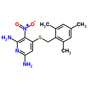 3-硝基-4-[(2,4,6-三甲基苯基)甲基磺酰基]吡啶-2,6-二胺结构式_60282-78-2结构式