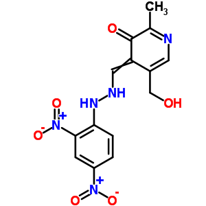 4-[[2-(2,4-二硝基苯基)肼基]亚甲基]-5-(羟基甲基)-2-甲基-吡啶-3-酮结构式_60285-17-8结构式