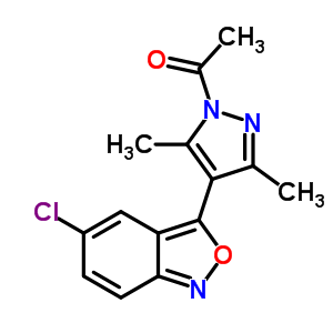 1-[4-(5-氯苯并[c]异噁唑-3-基)-3,5-二甲基-吡唑-1-基]乙酮结构式_60354-20-3结构式