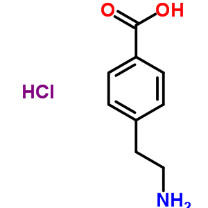 4-(2-氨基乙基)苯甲酸盐酸盐结构式_60531-36-4结构式