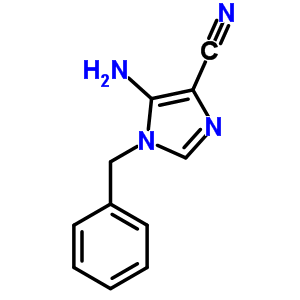 5-氨基-1-苄基-1H-咪唑-4-甲腈结构式_60598-48-3结构式