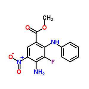 Methyl 4-amino-3-fluoro-5-nitro-2-(phenylamino)benzoate Structure,606093-58-7Structure