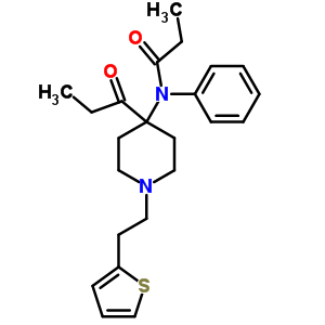 N-[4-(1-oxopropyl)-1-[2-(2-thienyl)ethyl ]-4-piperidinyl ]-n-phenylpropanamide Structure,60644-96-4Structure