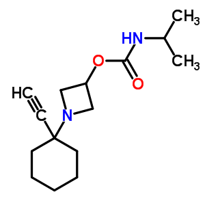 1-Methylethylcarbamic acid 1-(1-ethynylcyclohexyl)-3-azetidinyl ester Structure,60752-89-8Structure