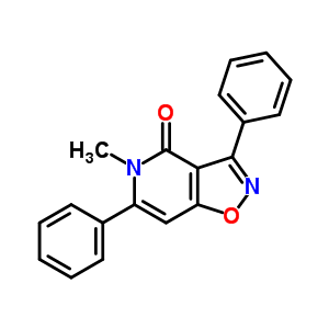 3,6-二苯基-5-甲基异噁唑并(4,5-C)-吡啶-4(5H)-酮结构式_60986-80-3结构式