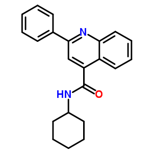 2-苯基-喹啉-4-羧酸 环己基酰胺结构式_60996-89-6结构式