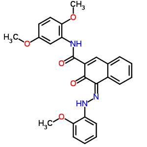 N-(2,5-dimethoxyphenyl)-3-hydroxy-4-[(2-methoxyphenyl)azo]-2-naphthalenecarboxamide Structure,61050-21-3Structure