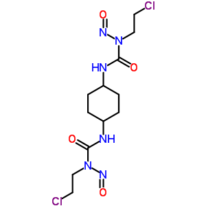顺式-1,4-环亚己基双(3-(2-氯乙基)-3-亚硝基脲)结构式_61137-59-5结构式