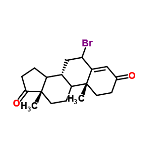 6alpha-溴雄甾烯二酮结构式_61145-67-3结构式