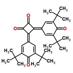 3,4-Bis(3,5-ditert-butyl-4-oxo-2,5-cyclohexadien-1-ylidene)cyclobutane-1,2-dione Structure,61377-19-3Structure