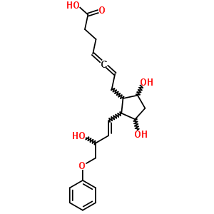 9alpha,11alpha,15alpha-三羟基-16-苯氧基-17,18,19,20-四去甲前列腺-4,5,13-三烯酸结构式_61456-25-5结构式
